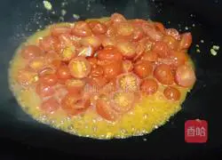 Illustration of how to make scrambled eggs with cherry tomatoes 4