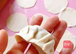 Illustration of how to make leek and pork dumplings 10