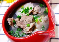 Lotus root fan bone Illustration of how to make soup 1