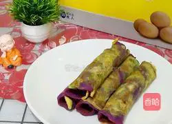 Purple Sweet Potato Egg Pancake Recipe Illustration 13