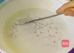 Illustration of how to make fruity milk-flavored sago 8
