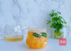 Illustration of how to make orange and chrysanthemum ice drink 12