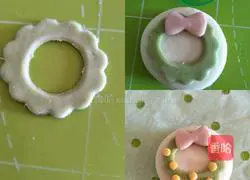 Illustration of how to make Christmas macaron buns 6
