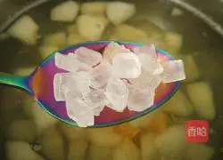 Illustration of how to make orange rock sugar and snow pear 7