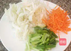 Illustration of how to make shrimp fried noodles 3