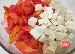 tomato Illustration of how to make tofu soup 1