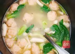 Illustration of how to make mushroom and shrimp soup 11