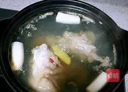 Illustration of how to make radish stick bone soup#light food and reduce fat#10
