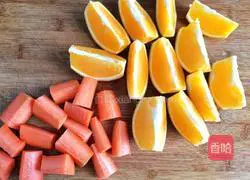 Illustration of how to make freshly squeezed orange juice 2