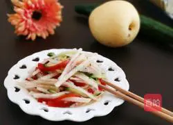 Illustration of how to mix fruits and vegetables with three shredded vegetables 5
