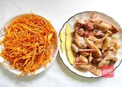 Nutritious Cordyceps Stewed Chicken Soup Illustration of how to do it 1