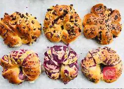 Red Bean and Purple Sweet Potato Bread Recipe Illustration 12