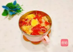 Illustration of how to make tomato and egg noodles 1