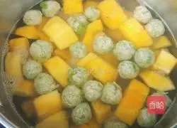 Papaya Illustration of how to make tofu dumpling soup 10