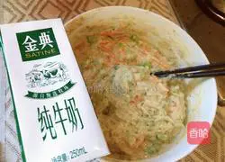 Illustration of how to make broccoli vermicelli pancakes 6