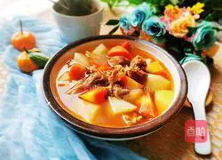 Illustration of how to make radish and mutton soup 10