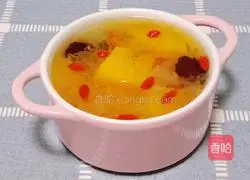 Illustration of how to make papaya and white fungus soup 12
