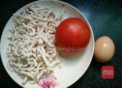 Tomatoes Illustration of how to make egg noodles 1