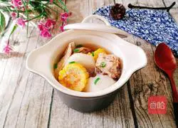 Illustration of how to make radish, corn and chicken soup 12