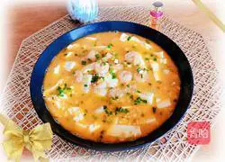 Illustration of how to make shrimp and tofu soup in golden soup 17