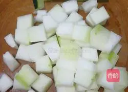 Winter melon Illustration of how to make barley tube bone soup 7
