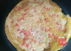 Illustration of how to make carrot and egg pancake 9