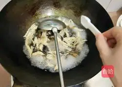 Illustration of how to make seaweed and yuba soup 3