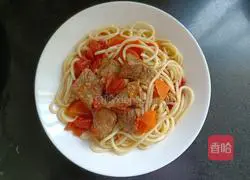 Illustration of how to make tomato and beef braised pasta 11