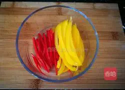 Illustration of how to make colorful pepper, snow pear and bitter melon 5