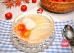 Illustration of how to make red fruit and water chestnuts with snow pear 11