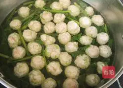 Illustration of how to make water spinach dumpling soup 11