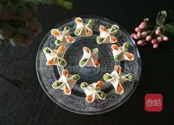 Illustration of how to make steamed dumplings with vegetables and shrimps with blooming flowers and four seasons 15