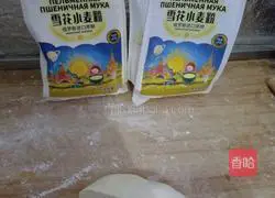 Illustration of making snowflake wheat flour vegetarian dumplings 6