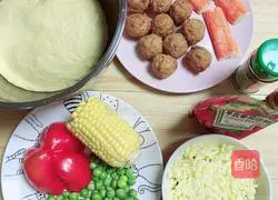 Illustration of how to make sea and land pizza 4