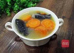 Illustration of how to make radish, wolfberry and black-bone chicken soup 8