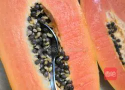 Peach Gum Stew Illustration of how to make papaya 3