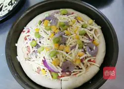 Bacon Shrimp Cheese Pizza Recipe Illustration 9