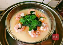 Illustration of how to make shrimp and egg custard 10