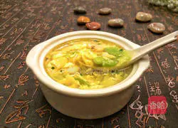 Illustration of how to make broad bean and egg soup 8