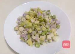 Illustration of how to make fried buns with Xiangha beef sauce 3