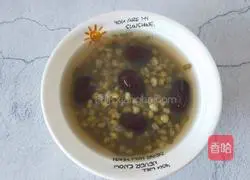 Illustration of how to make mung bean soup 7