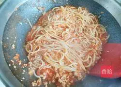 Illustration of how to make tomato meat sauce pasta 13