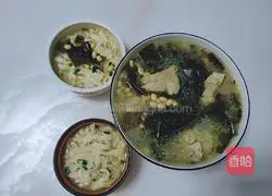 Kelp, Soybean and Pig's Trotter Soup ~ Illustration of Children's Meal Recipe 5