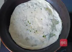 Illustration of how to make chive pancakes 10