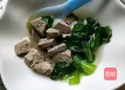 Illustration of how to make vegetable leaf pork liver paste 11