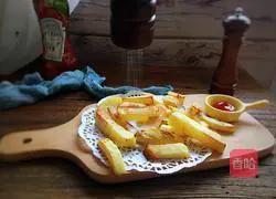 Illustration of how to make snacks with reduced oil version of French fries 8