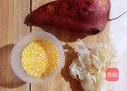 Corn, sweet potato and white fungus soup recipe 1