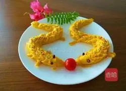 Xinwen Gourmet Recipe of Two Dragons Playing with Pearls 12