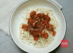 Illustration of how to make black pepper and tomato noodles 8