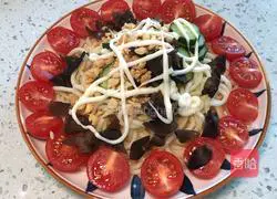 Salad Illustration of making cold noodles 4